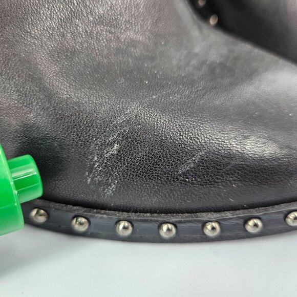 Rag Bone Ankle Booty Boots Women 36.5 US 6.5 Black Leather Stud Stretch Heel - Picture 9 of 12